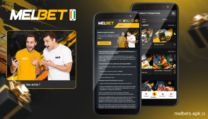Inviter un ami et obtenir un bonus de Melbet