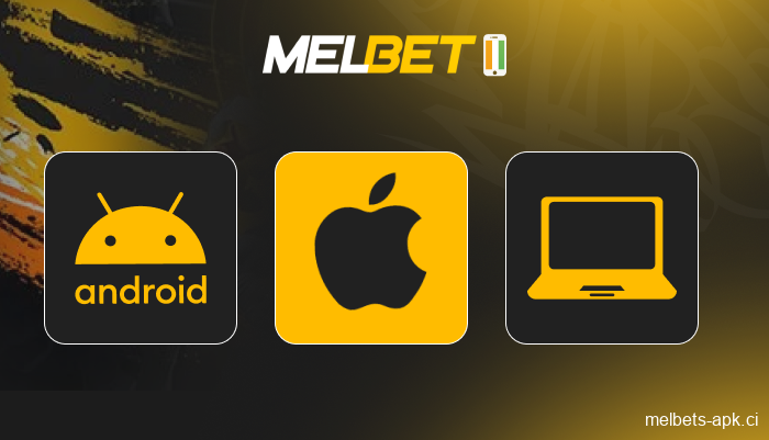 Choisir un appareil pour installer l'application Melbet, étape 1