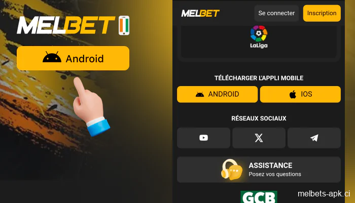 En bas de la page, trouvez le bouton de téléchargement pour Android, étape 2