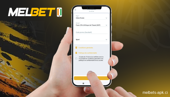 Utilisation du code promo dans l’appli