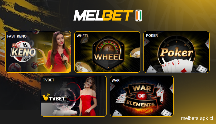 Jeux télévisés interactifs dans l’app Melbet