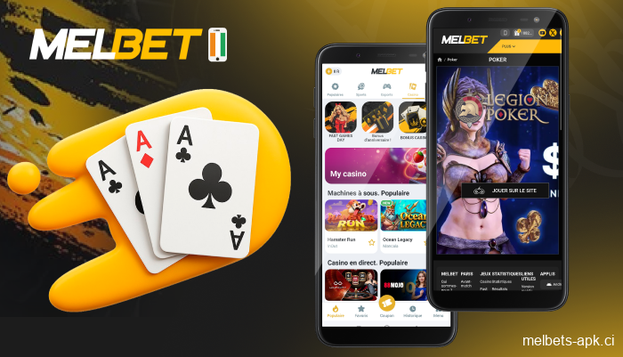 Jeux de poker variés dans l’app Melbet
