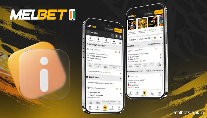 Application Melbet légale pour paris sportifs et casino en Côte d'Ivoire